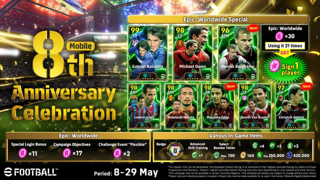 efootball mobile 8 yil donumu konami tarafindan kutlaniyor kAOXg6Qe