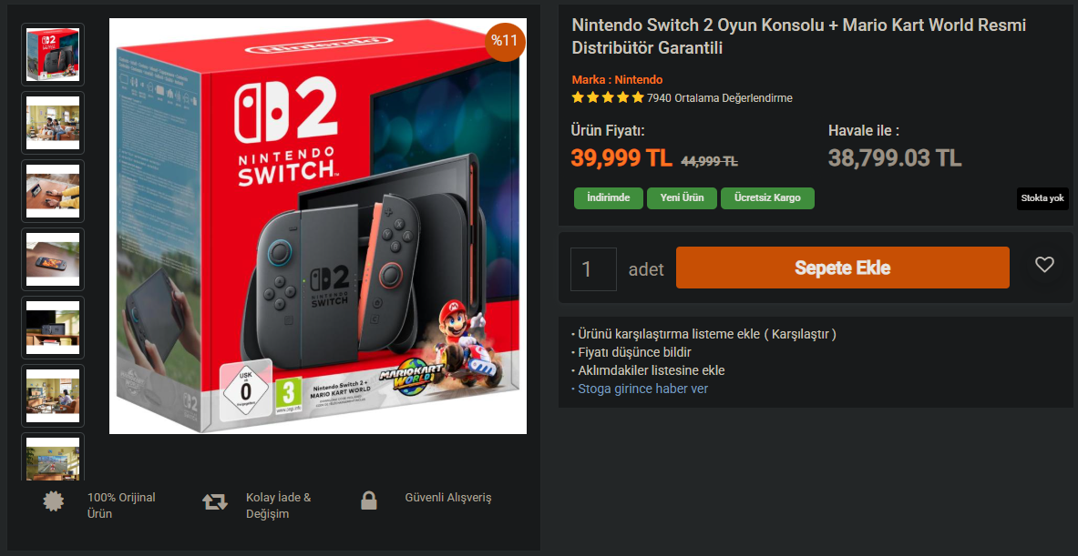 switch 2 turkiye fiyati belli oldu mario kart world paketi ne kadar 0 GfIsXWrc